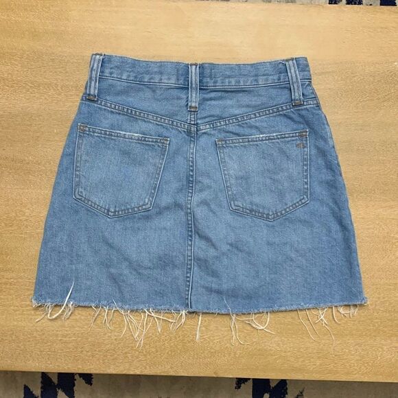 Madewell Rigid Denim A-Line Mini Skirt in Lovell Wash - Picture 3 of 7